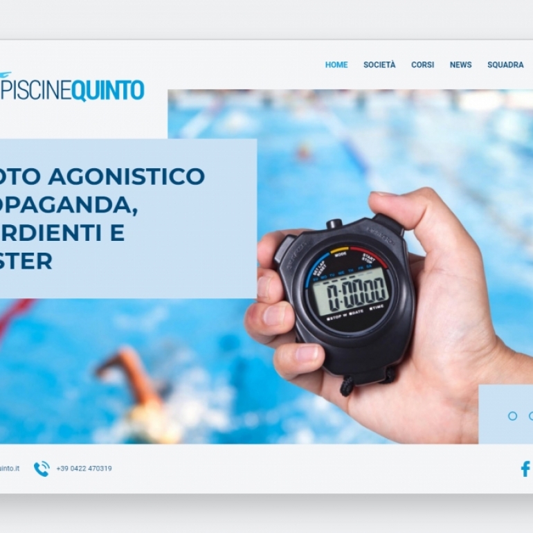 Home page con contenuti in evidenza